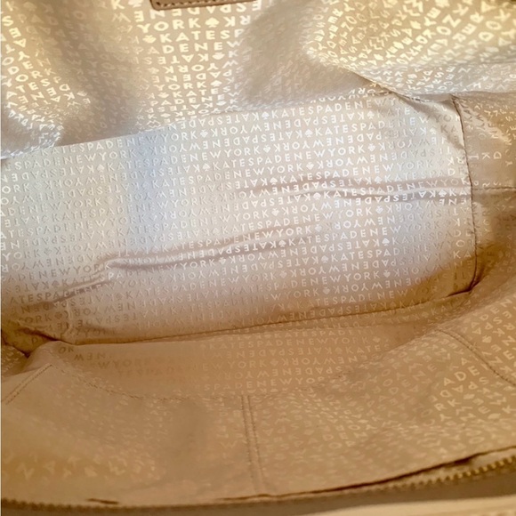 NWT Kate Spade Grant Street Grainy Vinyl Jules Dune / Horchata Tote - Picture 8 of 8